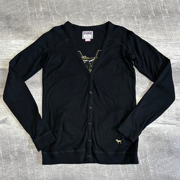 VS PINK x 5th & Ocean Missouri Tigers Cardigan M Sequin Bling Mizzou Logo NCAA - Picture 3 of 9